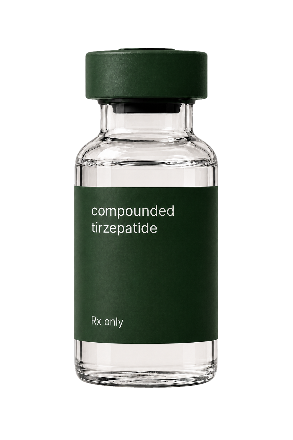Compounded tirzepatide weight loss medication vial